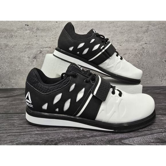 - Reebok Lifter PR Black/White Men's Lifting Shoe SZ 8- 1/2 Worn Once! - Picture 2 of 6